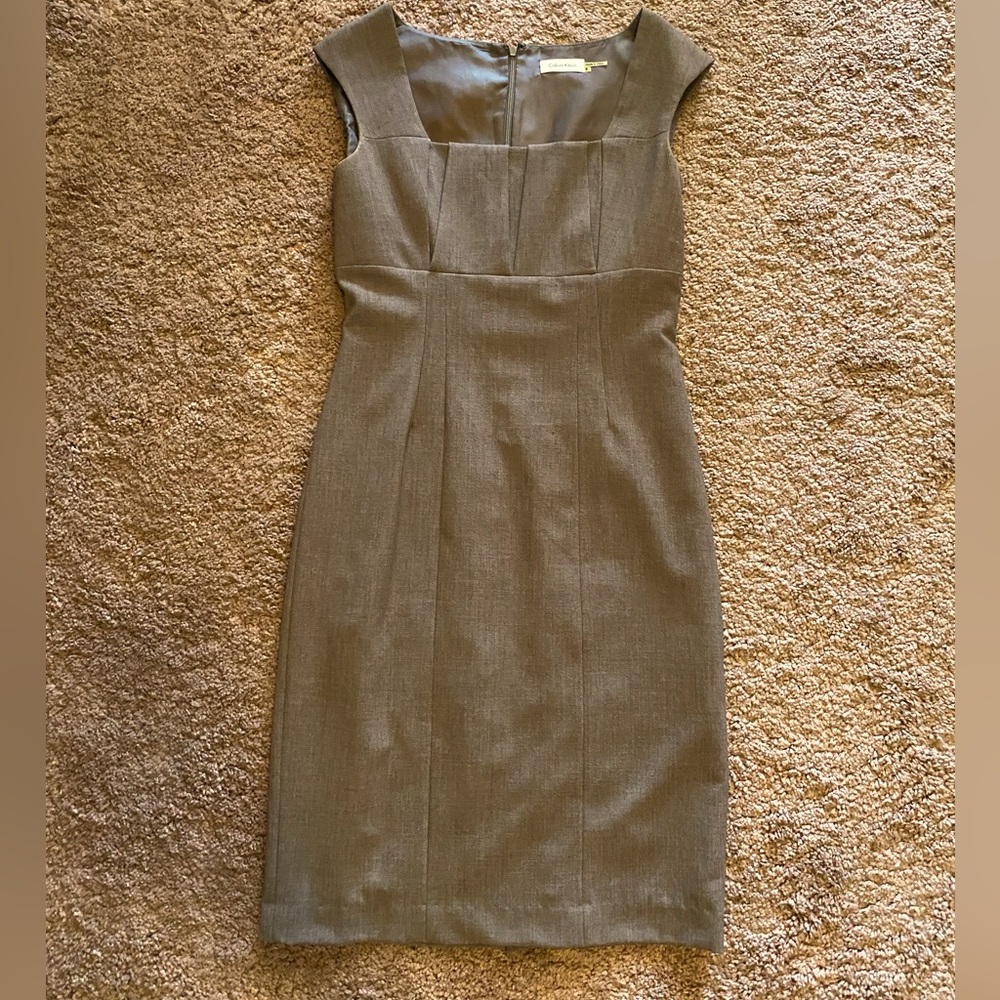 Calvin Klein Tan Sleeveless Dress Size 6